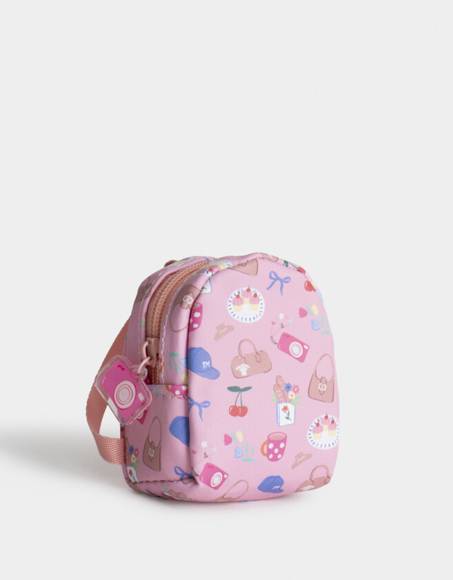 Llavero PU Llavero & Charm Mochila - Rosa Claro