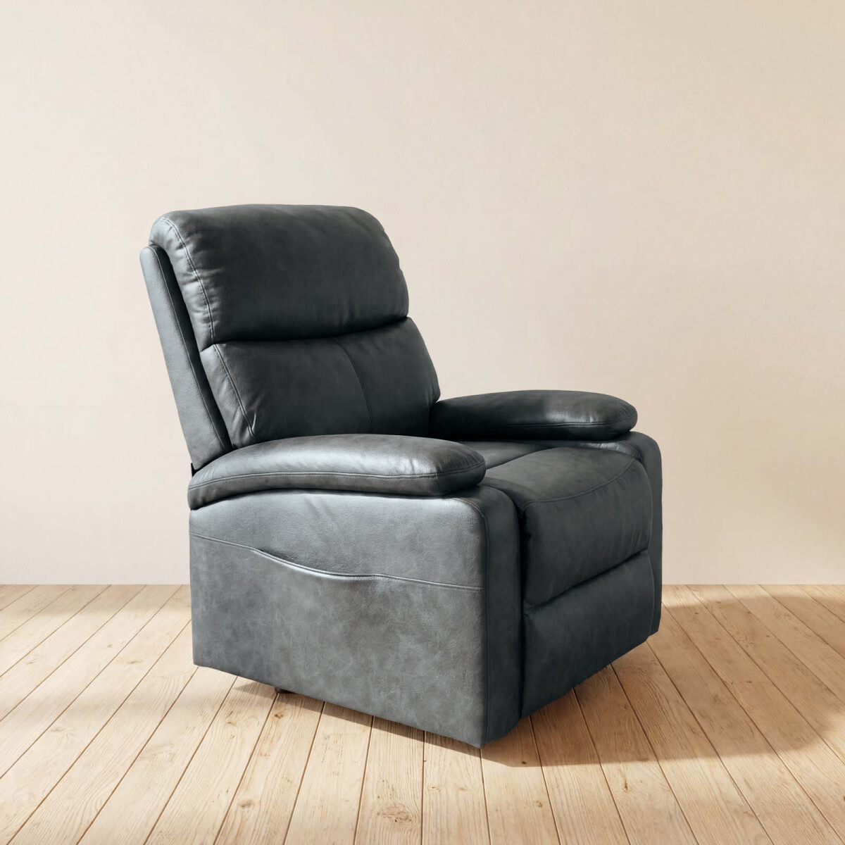 RECLINER C/LIFT - 1 CUERPO TELA GRIS DUBLIN GRAFITO 