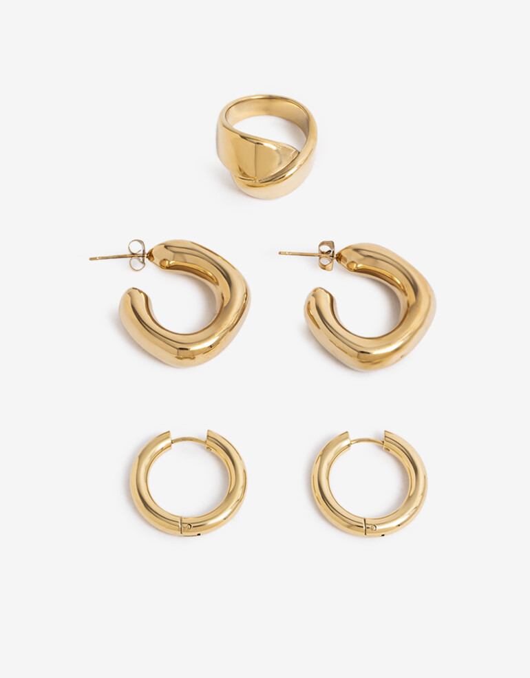 Bijouterie Set Metal Bijouterie Set, Acero - Dorado