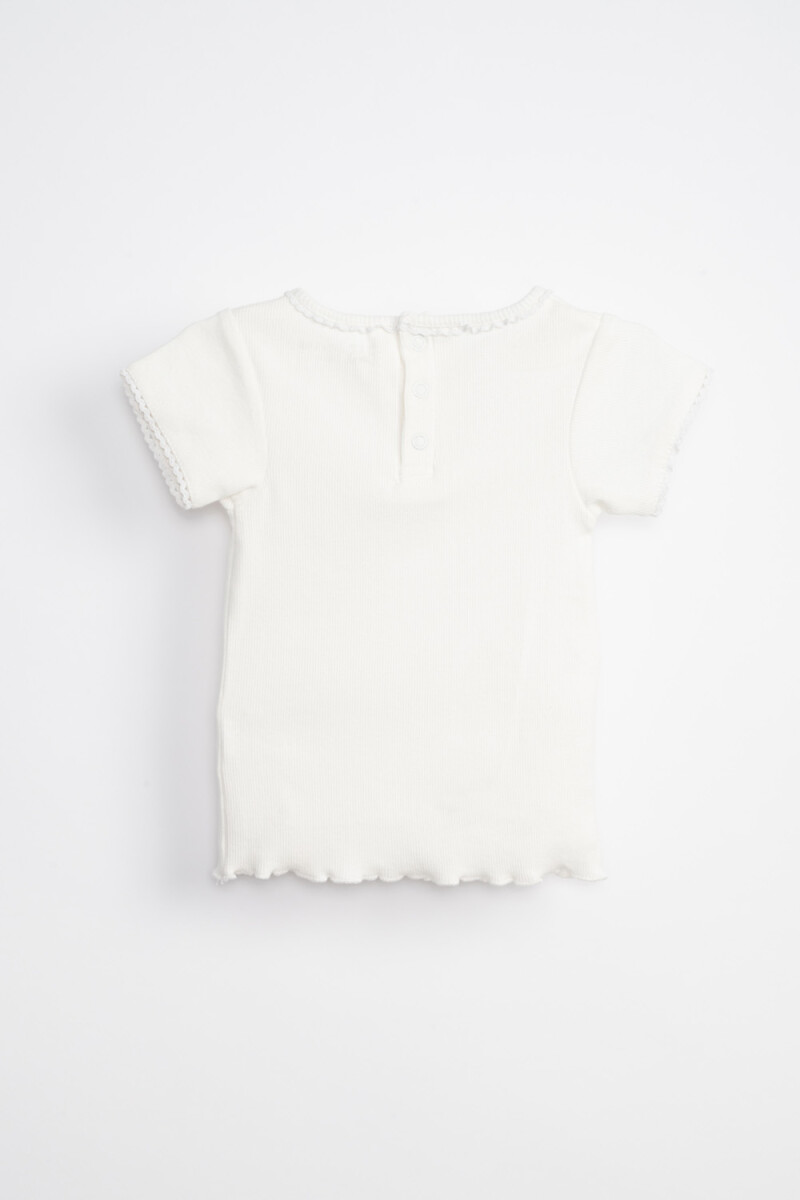 Remera Manga Corta Rib Cruda