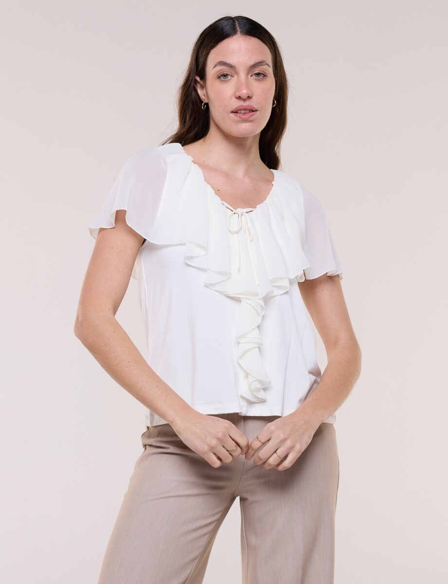Blusa Volados - Crudo 