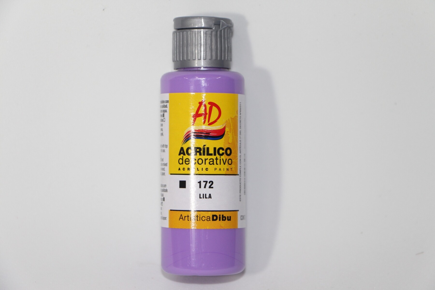 PINTURA ACRILICA ARTISTICA DIBU 60 ML. DIFERENTES COLORES - COLOR LILA 172 