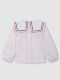 Blusa Manga Larga Con Cuello Marinero Blanco