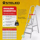 Escalera Banco Taburete De Aluminio 3 Escalones Gris