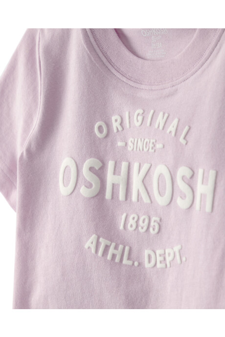 Remera de algodón, manga corta, púrpura con logo Remera de algodón, manga corta, púrpura con logo