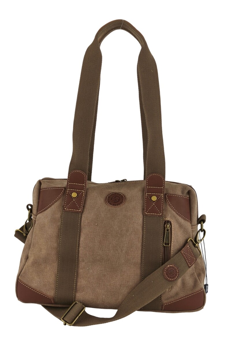 Bolso cartera de lona Marrón