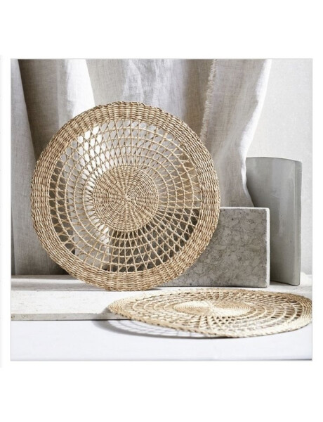 INDIVIDUAL D36CMS SEAGRASS DISEÑO CIRCULOS NAT. INDIVIDUAL D36CMS SEAGRASS DISEÑO CIRCULOS NAT.