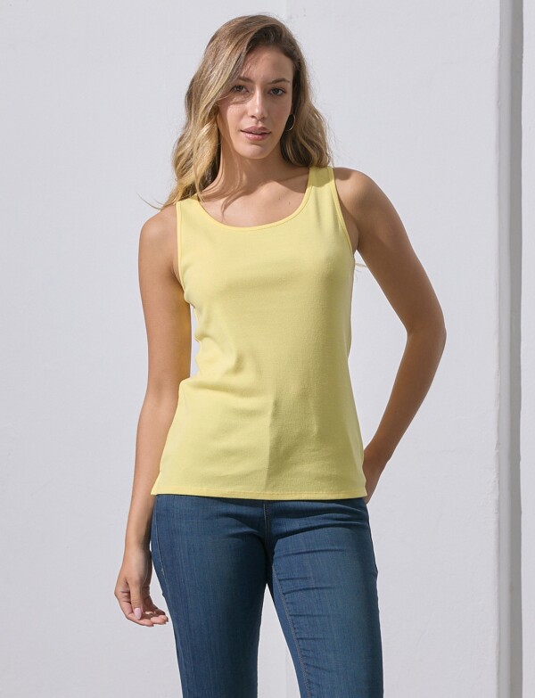 Musculosa Algodon Basica AMARILLO