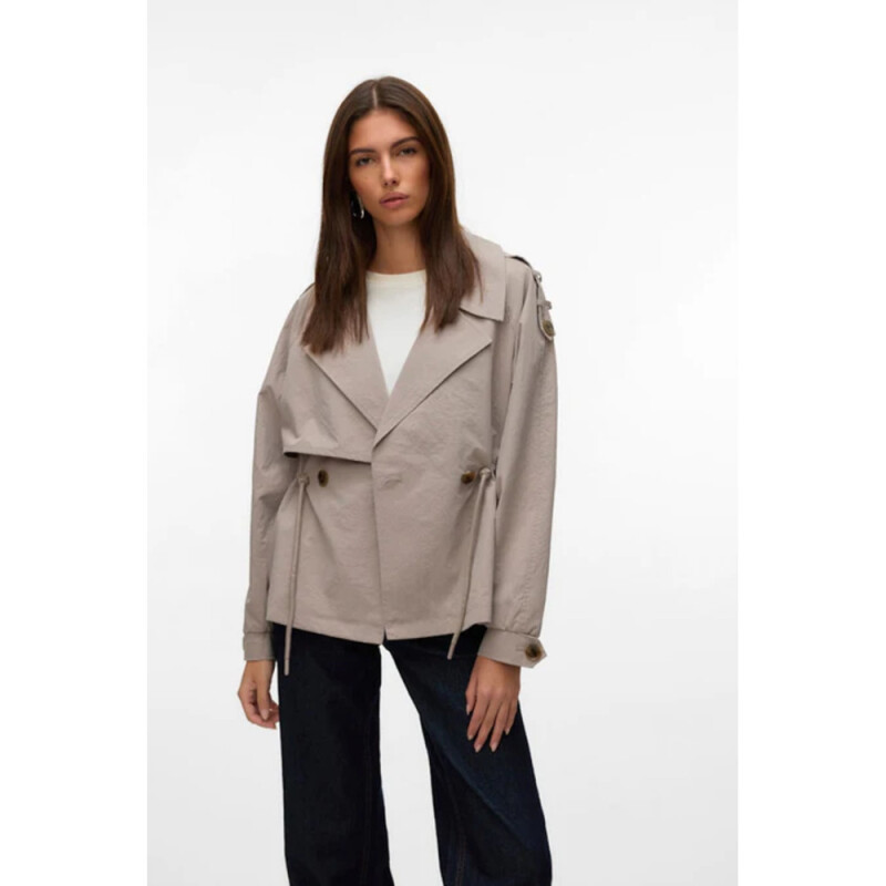 VMBRAVESIENNA SHORT TRENCHCOAT Moon Rock
