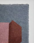 Cuadro Veluni de papel reciclado multicolor celeste y rosa 60 x 90 cm