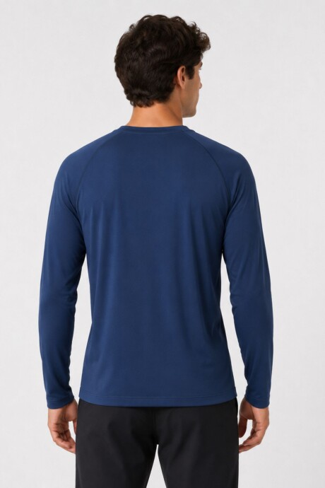 REMERA UV HOMBRE CON RANGLAN Azul