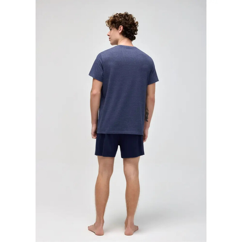 PIJAMA MM MASC AZUL MESCLA