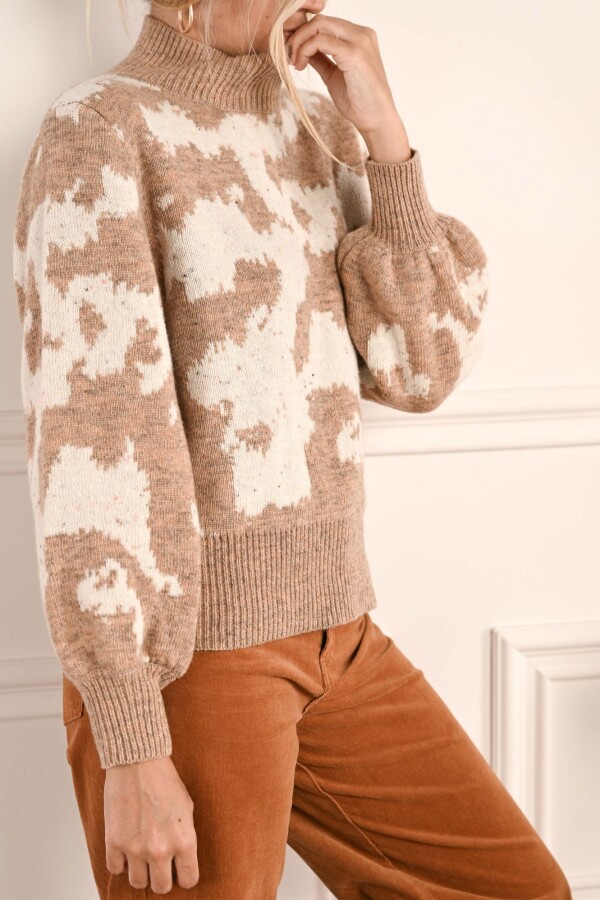 Poleron Intarsia Beige Melange