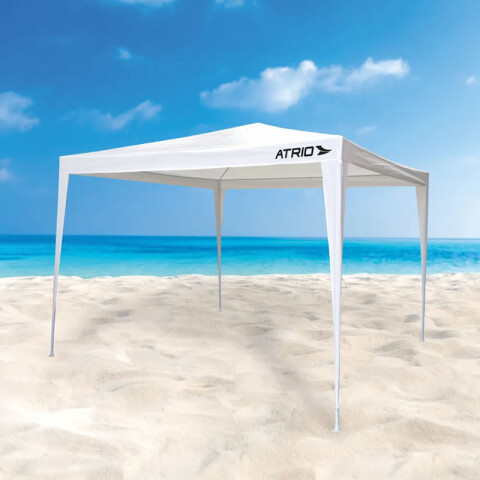 Carpa Gazebo 3x3x2,45 Acero Y Polietileno Blanco Carpa Gazebo 3x3x2,45 Acero Y Polietileno Blanco