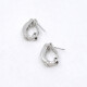 Aros En Oro 18K Blanco Y Brillantes Aros En Oro 18K Blanco Y Brillantes