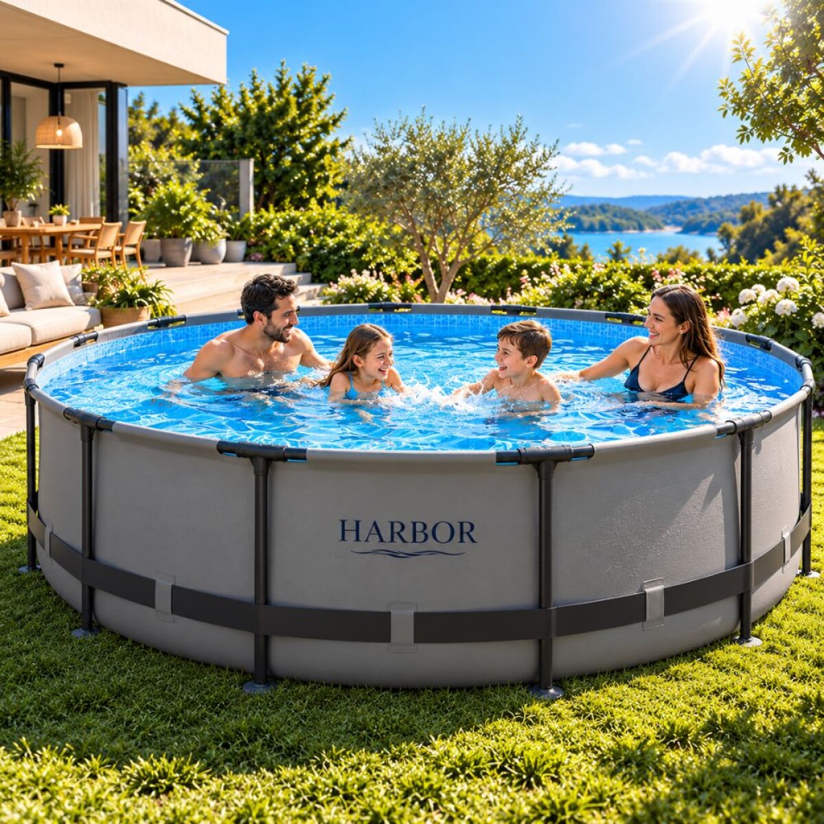 Piscina Estructural HARBOR Essential 4.678 L – Con Bomba y Cobertor 