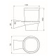 PORTA VASO METAL LINEA EPUYEN COLOR NEGRO MATE PARA BAÑO NEGRO
