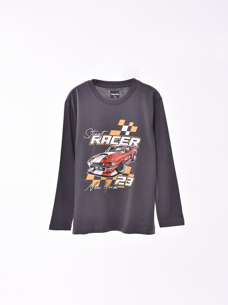 REMERA MARCOS GRIS OSCURO