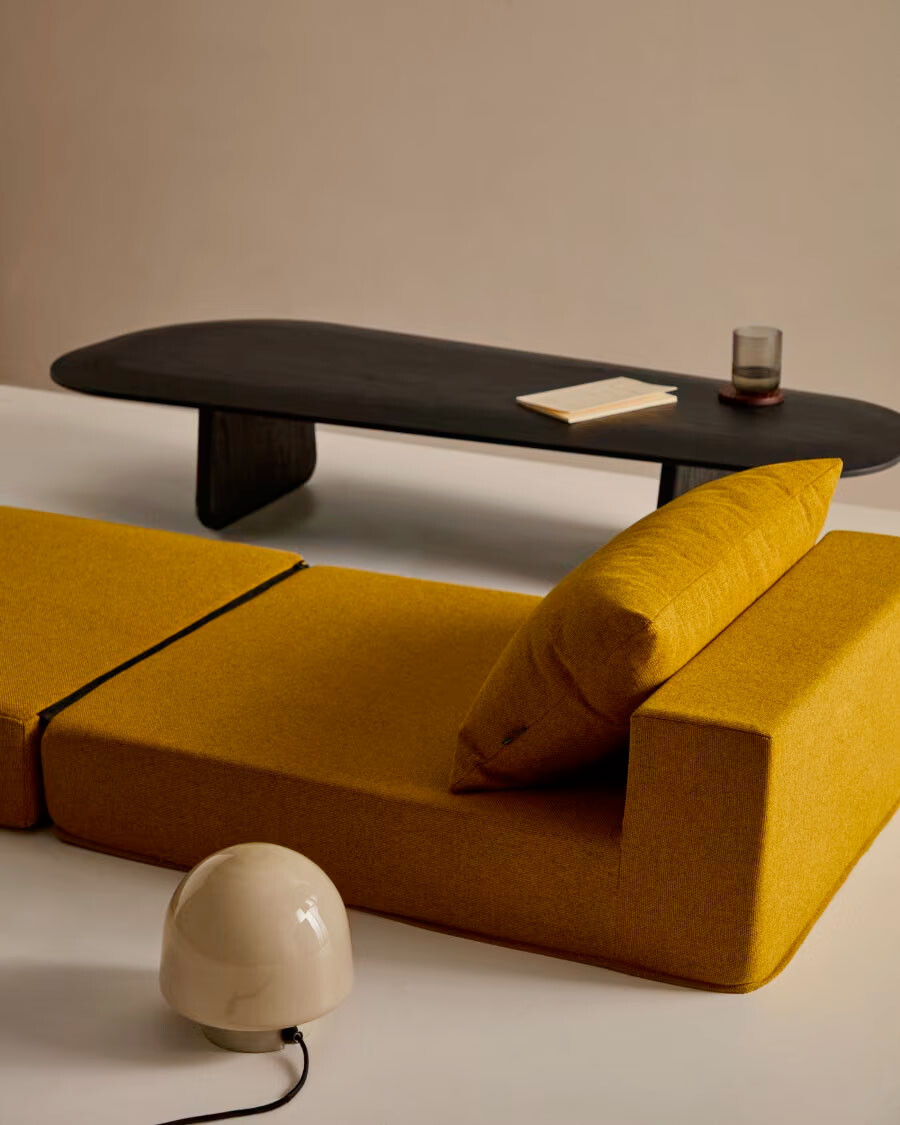 Puf cama convertible Arty mostaza 70 x 89 (200) cm Puf cama convertible Arty mostaza 70 x 89 (200) cm