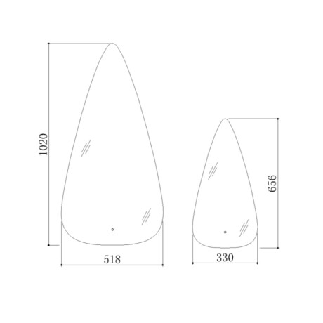 Espejos Combinados Con Luz Led 102X51.8 + 65.6X33 - X 2 Unidades GRIS