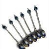 Set de cucharitas piedra plateadas OJO TURCO