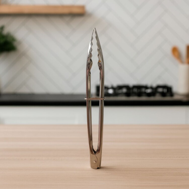 PINZA DE COCINA METAL 18X3CM PLATEADO