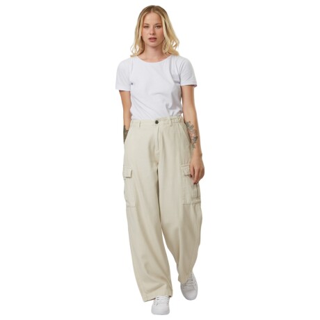 Pantalon Cargo UFO Becca Blanco Blanco