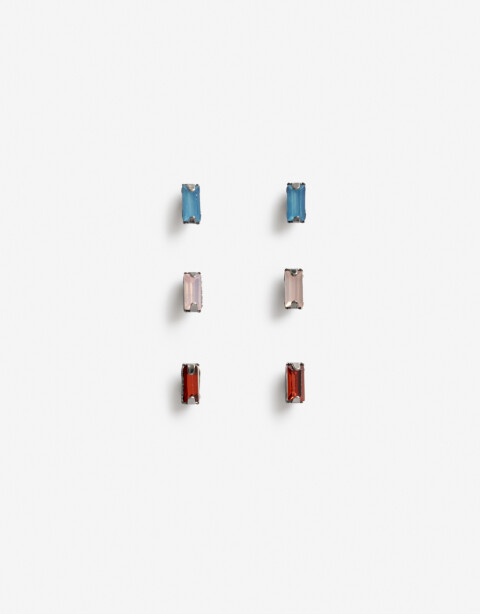 Aros Sets Color Set De Aros Strass Multicolor - Combinacion Multicolor