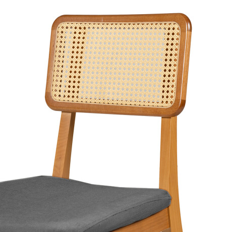 Silla Classic con tejido - Tela Rústica Ceniza