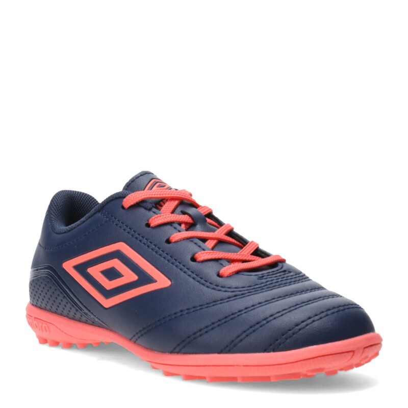 Championes Infantiles Umbro Classico II TF Azul Marino - Rosado Salmon