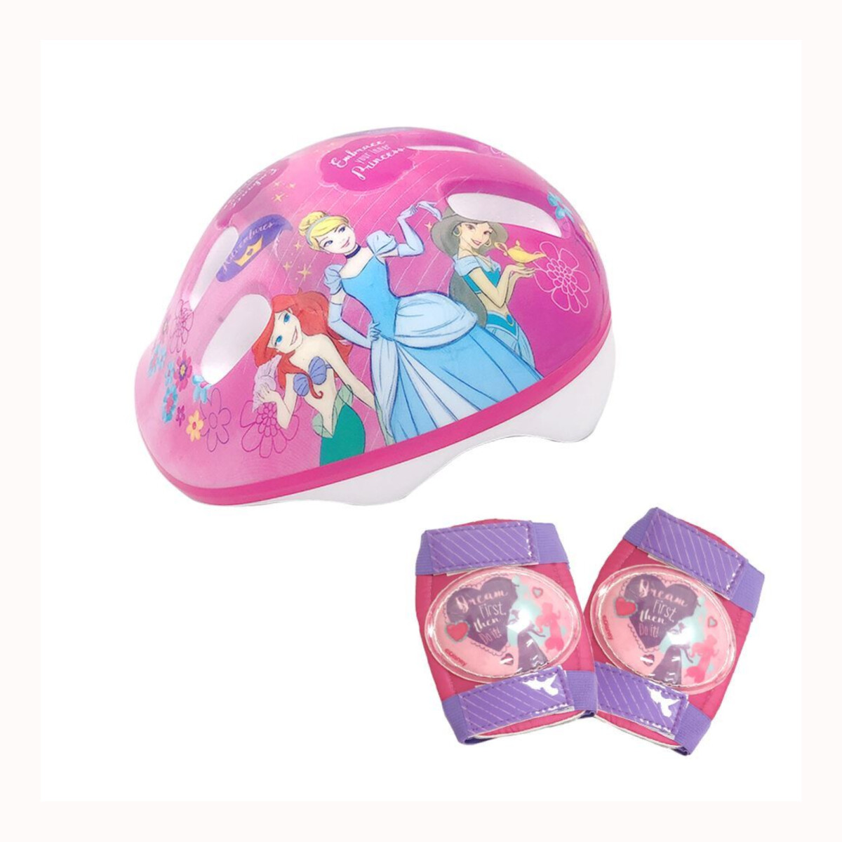 Set de Casco Rodilleras y Coderas - Princesas 
