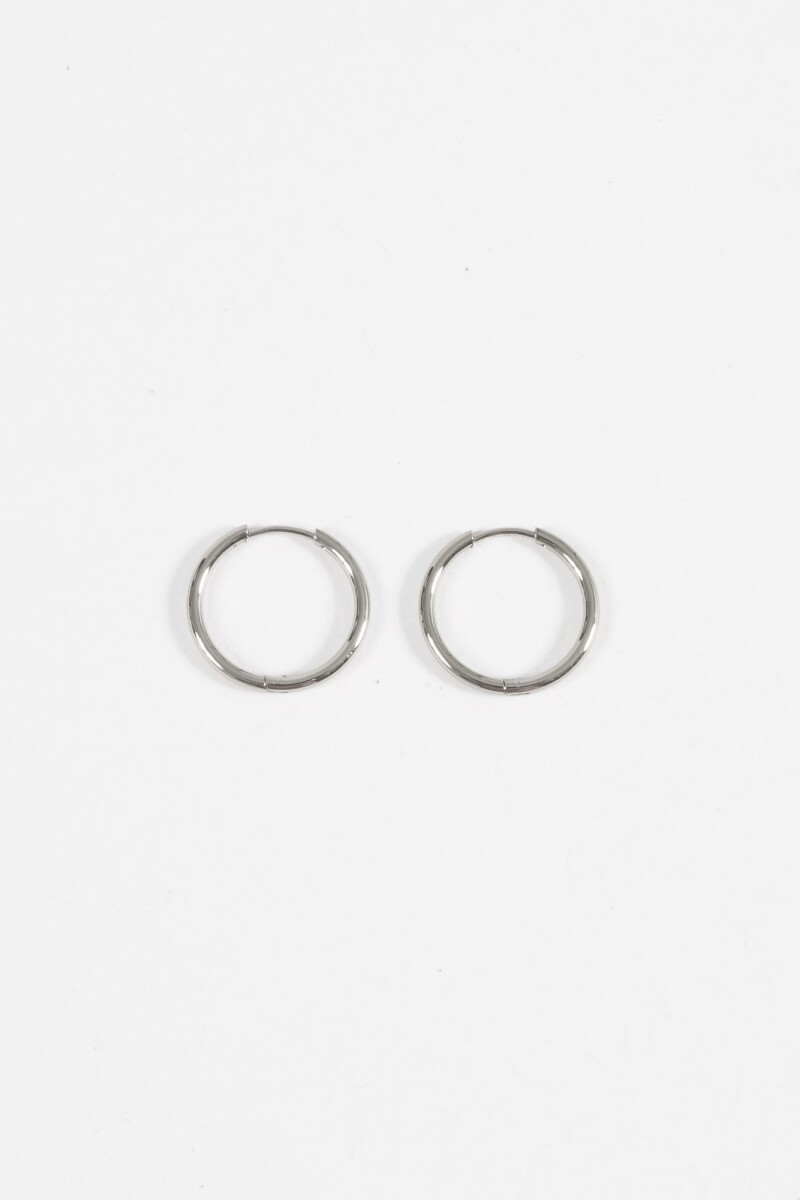 Aros acero medium plateado