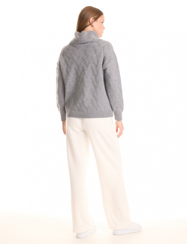 Buzo Cuello Volcado GRIS