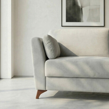 Sofá Capri - Tela Microfibra - 3 cuerpos Kruger 06-155 (Ceniza)