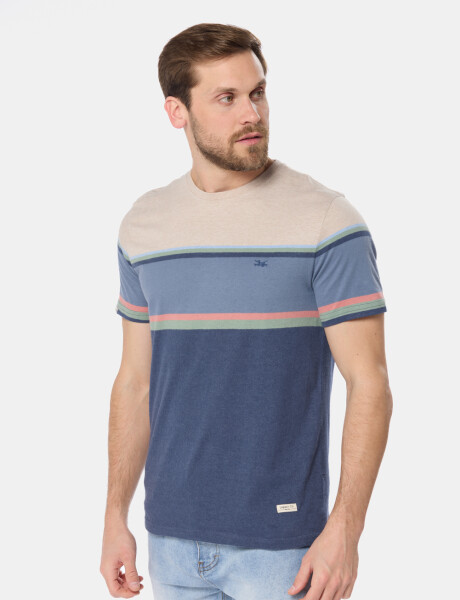 REMERA RAYADA Azul