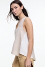 TOP ESCOTE V Beige