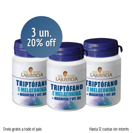 Triptófano con melatonina para la noche - 3un. 20%off Triptófano con melatonina para la noche - 3un. 20%off