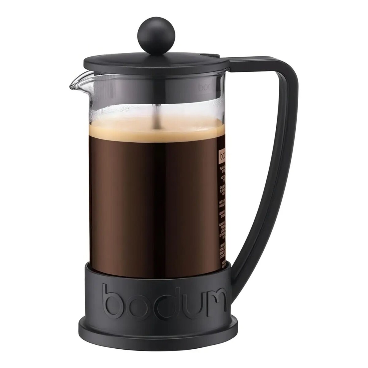 Cafetera Prensa Francesa Bodum Portátil de 1 Lt - Negro 