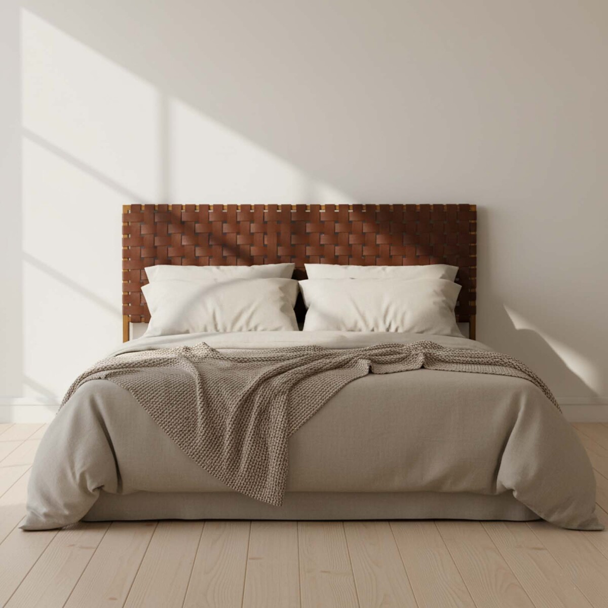 RESPALDO - SUPER KING PU-Y-MADERA MARRON FIAMMA 