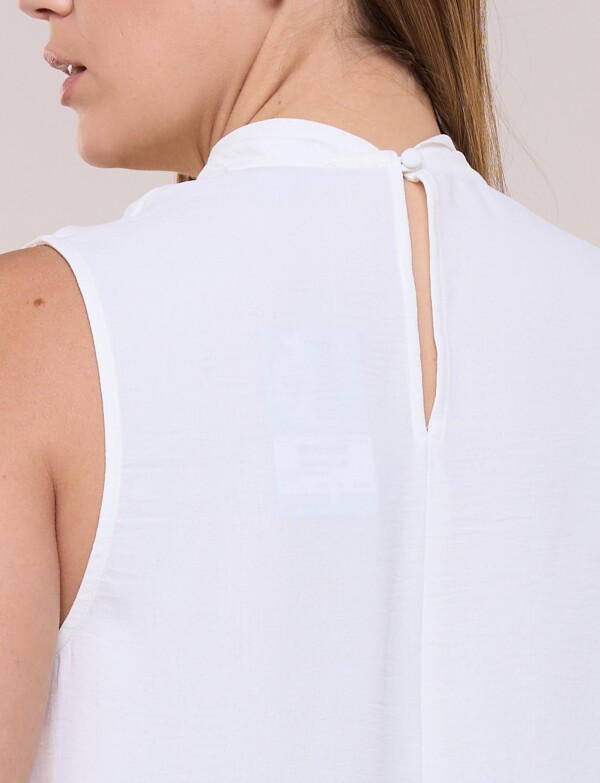 Blusa Cuello Drapeado CRUDO