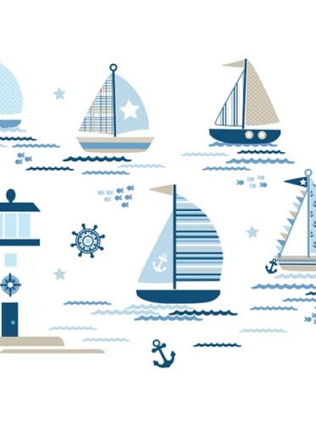 WALLPOPS SHIP AHOY WALL ART N/A