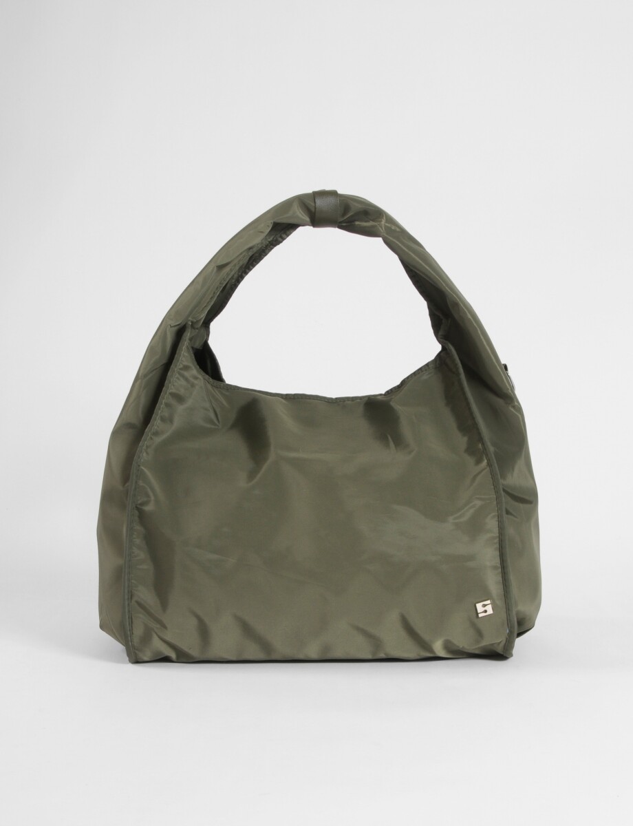 Shopper oversize con correa regulable - verde 
