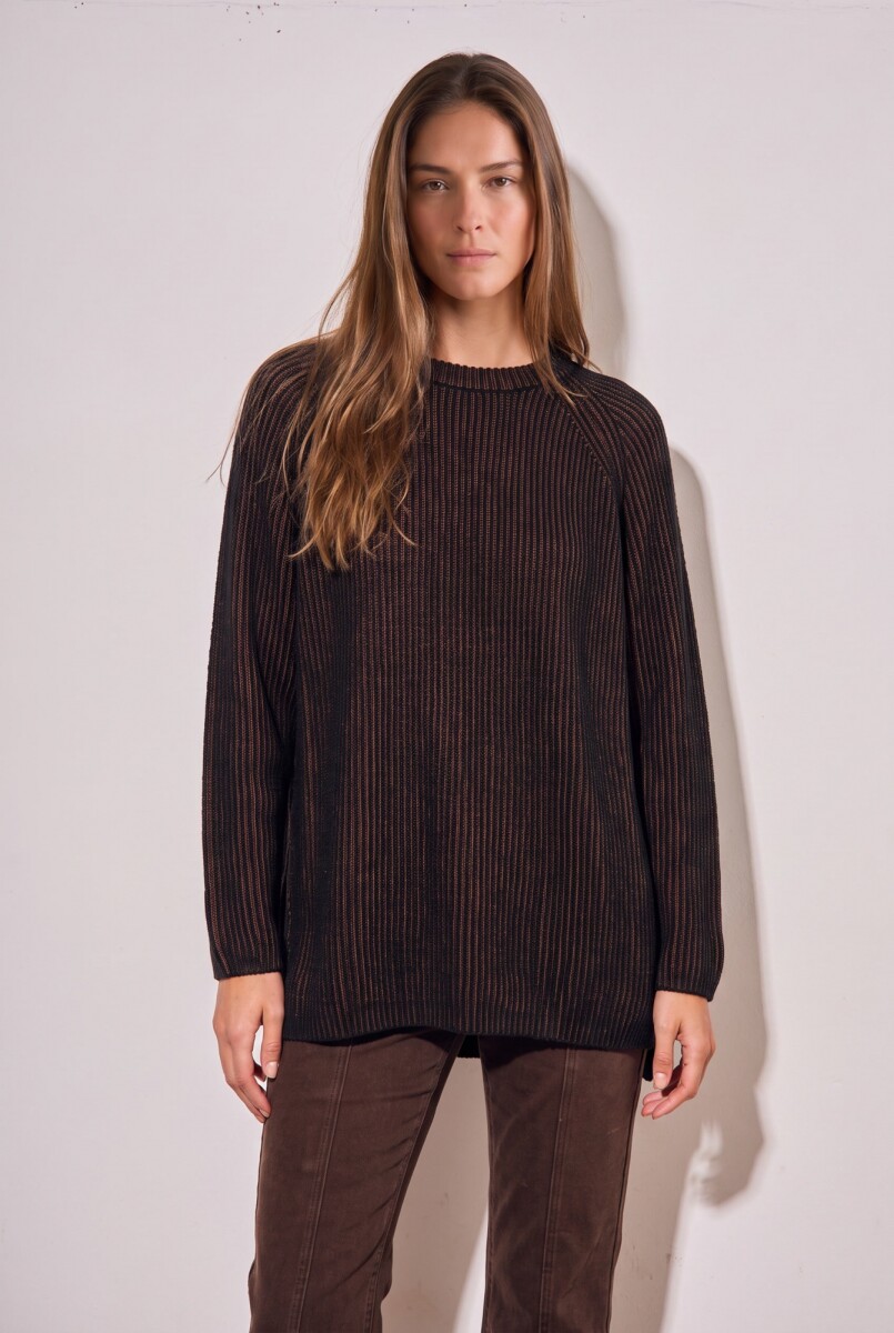 Sweater Texturado - Negro 