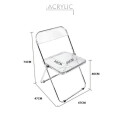 Silla de acrílico plegable Silla de acrílico plegable