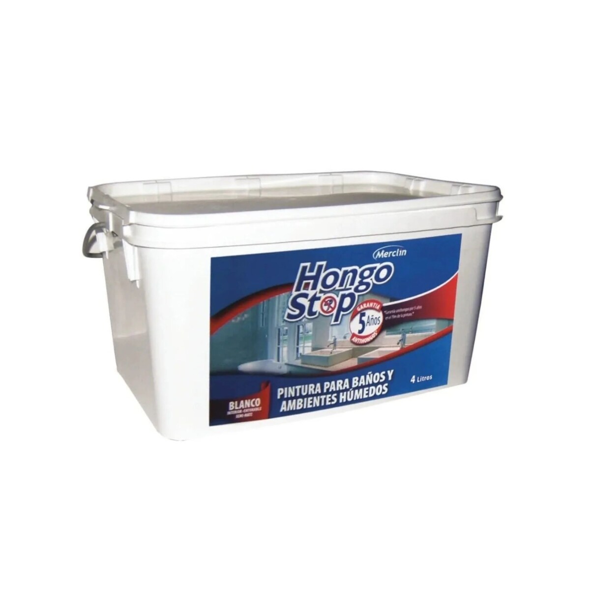 Pintura Antihongos Hongo Stop 4 Litros para Baños y Cocinas 