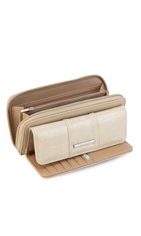 BILLETERA GLADIOLO MANTECA