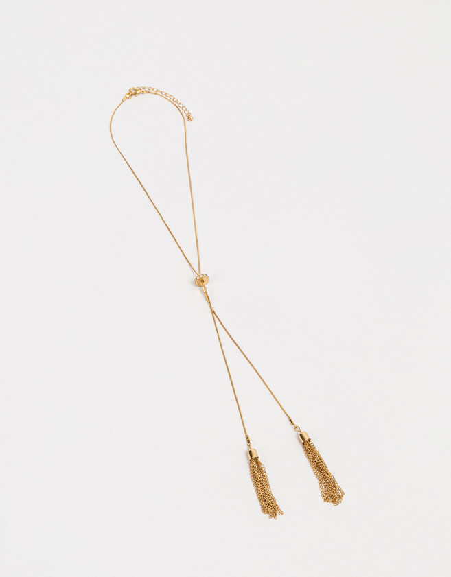 Collares Largos Con strass Collar Largo Con Strass - Dorado