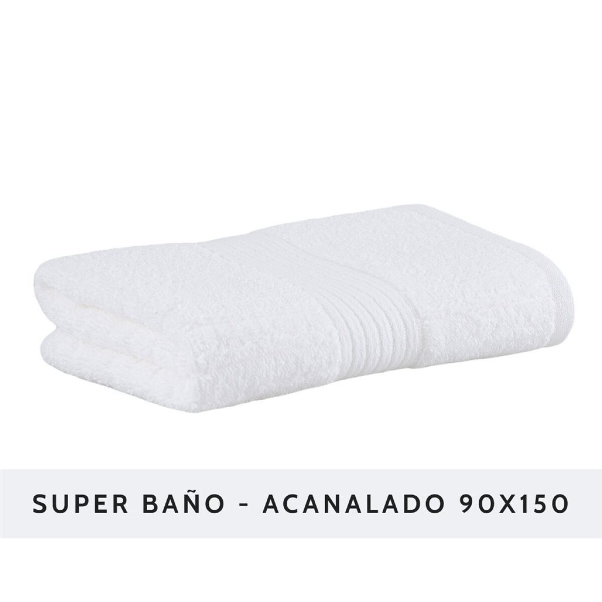 TOALLA GIGANTE ACANALADO BUDDEMEYER - 480G/M2 1011BLANCO 90X150 