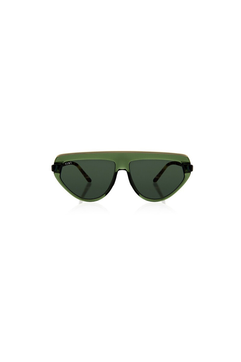 Lentes Tiwi Cannes Shiny Bicolour Green/beige With Green Lenses