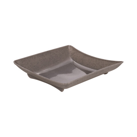 Plato Plástica Gourmet Cuadrado 16,5 cm GRIS